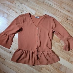 cute burnt orange top